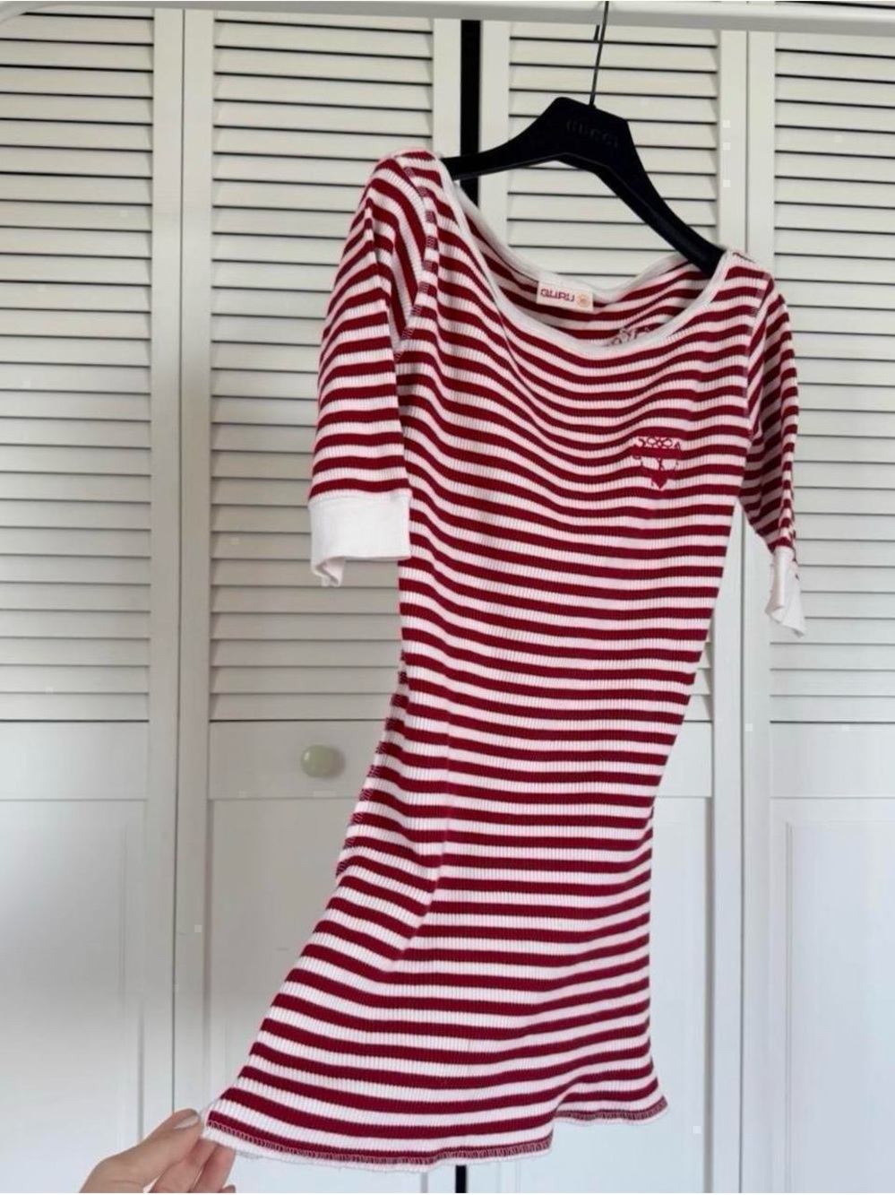 FANG Red and White Striped sailor Dress
